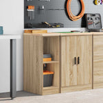 ZNTS Garage Storage Cabinet Sonoma Oak 30x51x85 cm Solid Wood Pine 860528