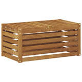 Outdoor Stool Bench Solid Acacia Wood Natural 79 x 43 x 37 cm 900681