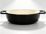 Cast iron 6QT cooking pot - Gradient Black Color - Includes two silicone gloves - Enamel pot 92886056