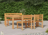 4 Piece Garden Dining Set Solid Wood Teak 3157197
