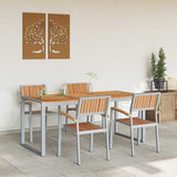 Garden Dining Set 5 pcs Grey and brown 180 x 90 x 75 cm 3284371