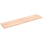 ZNTS Wall Shelf 220x50x cm Untreated Solid Wood Oak 363616