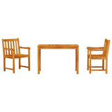 Garden Dining Set 3 pcs Brown Solid Acacia Wood 3375636
