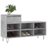 Shoe Cabinet Concrete Grey 102x36x60 cm Engineered Wood 831368