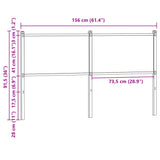 Replace Headboard Brown Oak 150 cm Engineered Wood and Steel 4007799