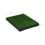 Pet Toilets 2 pcs with Tray & Faux Turf Green 63x50x7 cm WC 170767