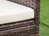 4 PC Rattan Chair Set, Patio Sofa Chairs Set, Cushioned Outdoor Rattan Furniture T3398P315403