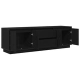 TV Cabinet with LED Lights Black Oak 160.5x41x50 cm 3328427