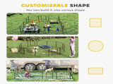 12 Panels Heavy Duty Puppy Playpen, for Small Dogs, Indoor and Outdoor Use - Silver T3398P349725
