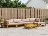 Sofa Set 6 pcs Natural Solid Acacia Wood 3417238