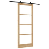 Sliding Door ORKDAL Natural and Black 93 x 232 cm 3332179