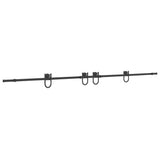 Sliding Door Hardware Kit 366 cm Steel Black 3295793