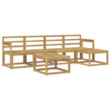 Outdoor Sofa Set 6 pcs White 59 x 59 x 37 cm Solid Acacia Wood 3387513