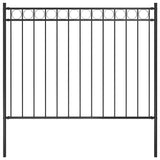 Garden Fence Steel 1.81x1 m Black 146313