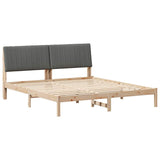 Bed Frame with Headboard Brown 180 x 200 cm Solid Pine Wood 3394404