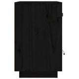 Bedside Cabinet Black 40x34x55 cm Solid Wood Pine 818313