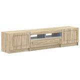 5 Piece LED TV Cabinet Sonoma Oak Engineered Wood 3417002