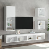 TV Cabinet with LED Lights White 40.5x30x102 cm 837057