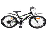 Kids Bike 20'' 6-Speed for 6-11 Years Old Black 42009385