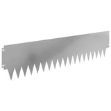 Lawn Edging 10 pcs 103 x 25 cm metal Silver 8008302