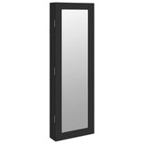 Mirror Jewellery Cabinet Wall Mounted Black 30x8.5x90 cm 353212