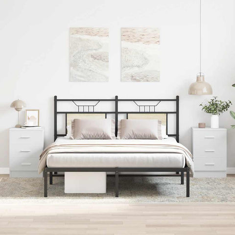 Bedside Cabinets 2 pcs White 38x35x56 cm Engineered Wood 800451