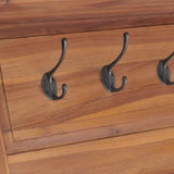 ZNTS Wall Mounted Coat Rack 80x16.5x35 cm Solid Teak Wood 332855