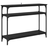 Console Table Black Oak 100 x 29 x 75 cm Engineered Wood 882201