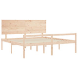 Senior Bed without Mattress 200x200 cm Solid Wood 3195501