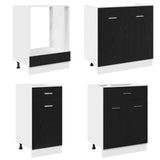 Kitchen Unit Lyon 8 pcs Black Oak Engineered Wood 3445860