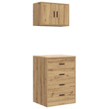 ZNTS Garage Cabinets 2 pcs Artisan Oak Engineered Wood 3328340