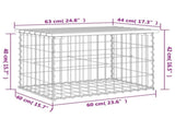 Garden Bench Gabion Design 63x44x42 cm Impregnated Wood Pine 834355