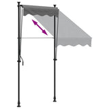 Retractable Awning Anthracite 100x150 cm Fabric and Steel 368736