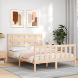 Bed Frame without Mattress Small Double Solid Wood Pine 3192526