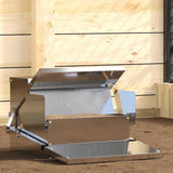 Chicken Treadle Feeder Silver 50 x 40 x 29 cm Galvanised Steel 874701
