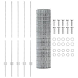 Fence and Post Silver 1.2 x 10 m Steel 3336218