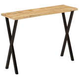 Console Table with Live Edge 105x33x76 cm Solid Wood Mango 372763
