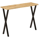 Console Table with Live Edge 105x33x76 cm Solid Wood Mango 372763