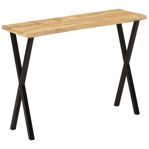 Console Table with Live Edge 105x33x76 cm Solid Wood Mango 372763