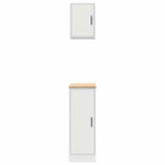 ZNTS Garage Cabinets 2 pcs White Engineered Wood 3328287