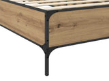 Bed Frame Artisian Oak 80 x 200 cm Engineered Wood 8009124