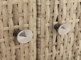 Cabinet Beige 70 x 50 x 87 cm Polyester and Roly Ratten 42026914