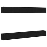 TV Cabinet Set 6 pcs Black Oak Engineered Wood 3333059