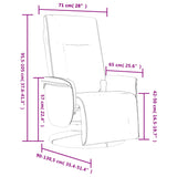 Massage Recliner Chair with Footrest Cappuccino Faux Leather 356516
