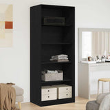 Wardrobe with Shelf Black Oak 80 x 50 x 200 cm Engineered Wood 3378503