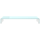 TV Stand/Monitor Riser Glass Green 100x30x13 cm 244147
