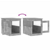 Dog Crate Furniture Concrete Grey 55x75x65 cm Engineered Wood 838319