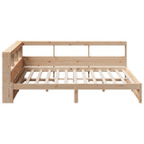 Bookcase Bed without Mattress 140x200 cm Solid Wood Pine 3324352