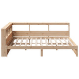 Bookcase Bed without Mattress 140x200 cm Solid Wood Pine 3324352