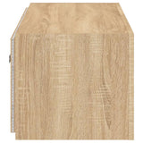 TV Wall Cabinet with LED Lights Sonoma Oak 100x35x31 cm 837297